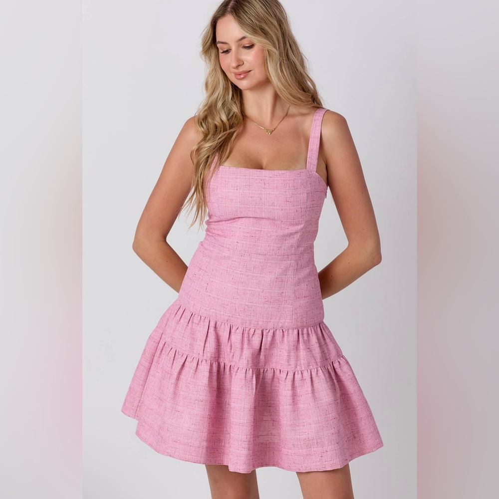 NWT Boutique Cecilia Pink Fit & Flare Mini Dress - Picture 10 of 14
